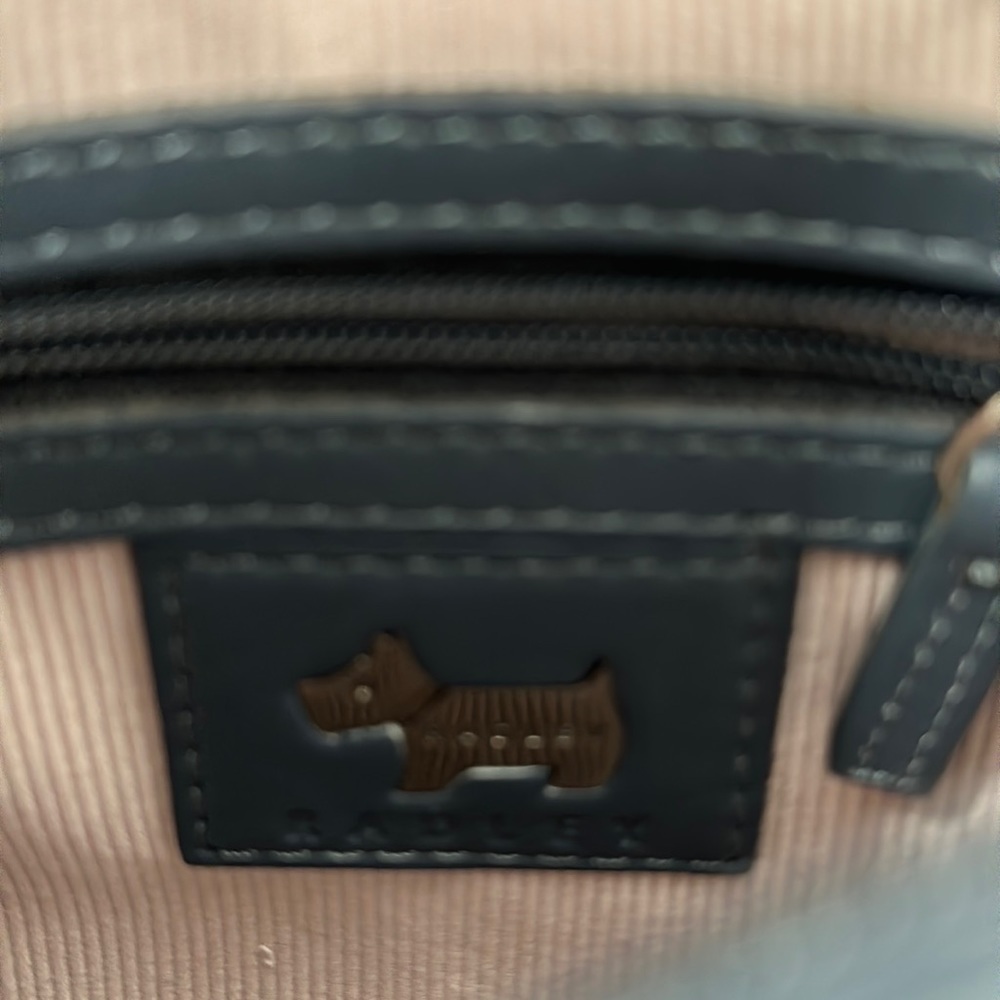Radley London Blue Leather Adjustable Strap Crossbody Purse - Picture 7 of 12